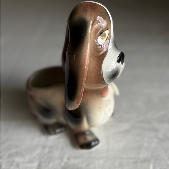 Adorable Brown and White Dog Planter with Get Well Soon Message Green Gift - Picture 11 of 13
